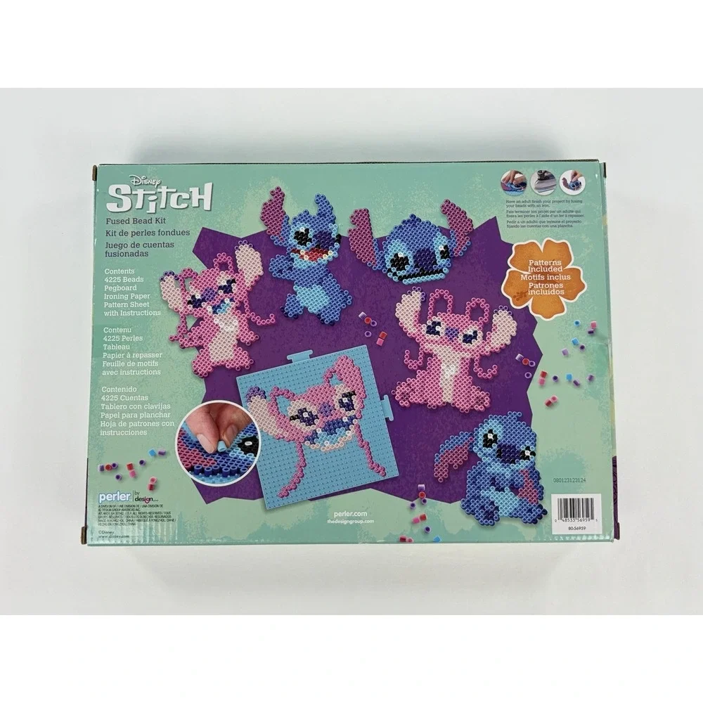 Disney Stitch Perler Fused Bead Kit 4228 pcs Craft Set Pegboards Patterns